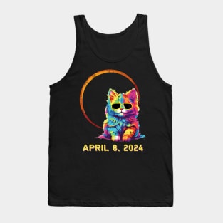 Cat Solar Eclipse 2024 Totality April 8 Wo s Tank Top